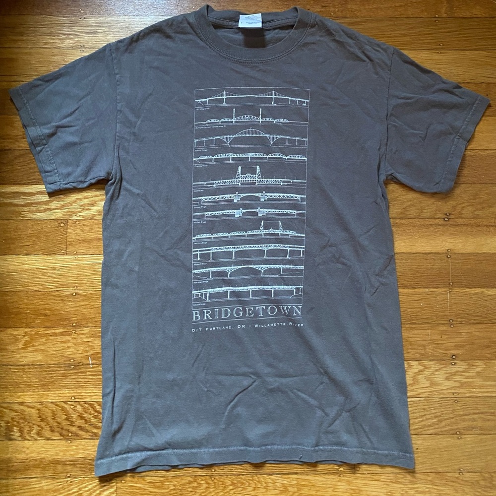 Vintage Portland Oregon Bridges Souvenir T Shirt